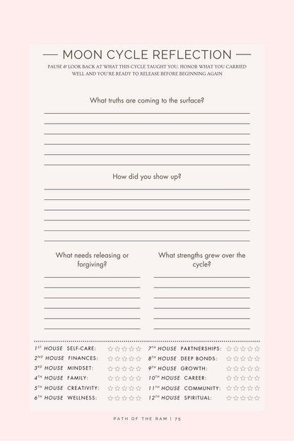 Path of the Ram: An Aries Reflection Journal