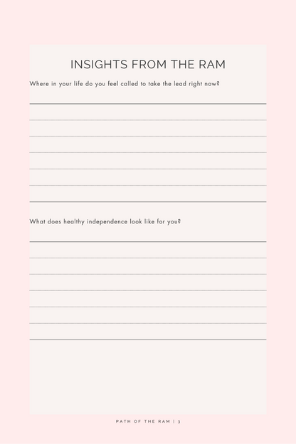 Path of the Ram: An Aries Reflection Journal