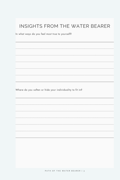 Path of the Water Bearer: An Aquarius Reflection Journal