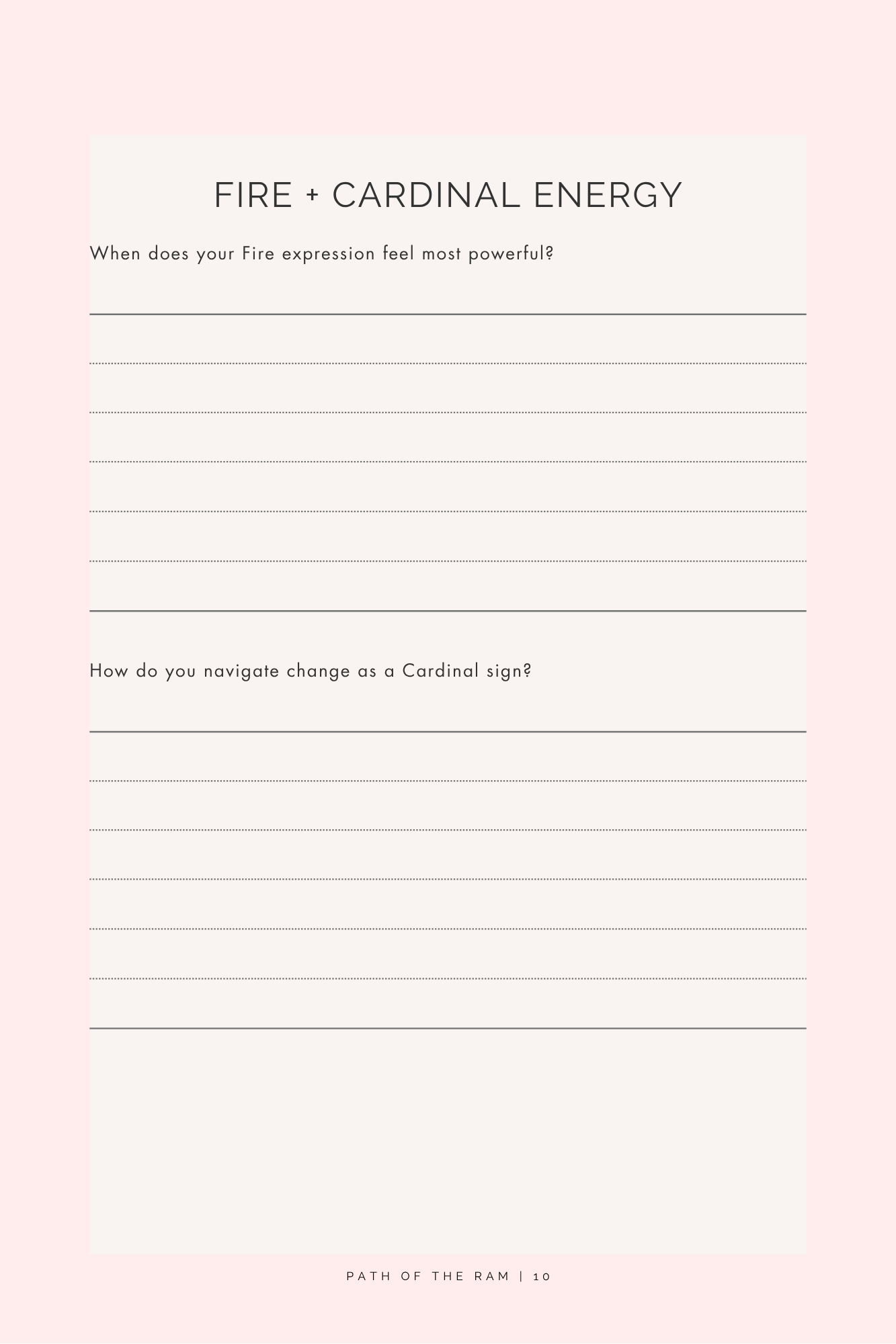 Path of the Ram: An Aries Reflection Journal