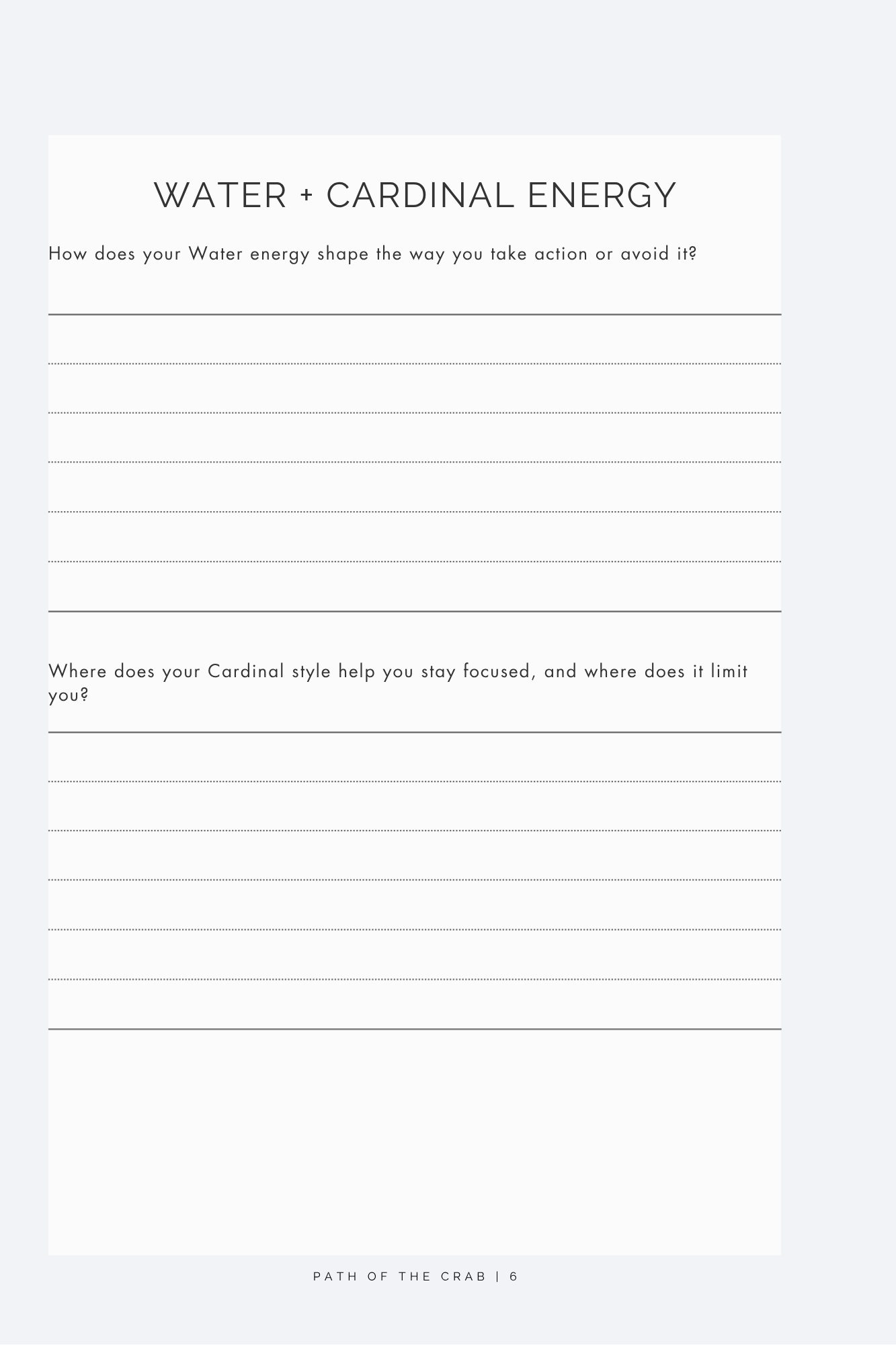 Path of the Crab: A Cancer Reflection Journal