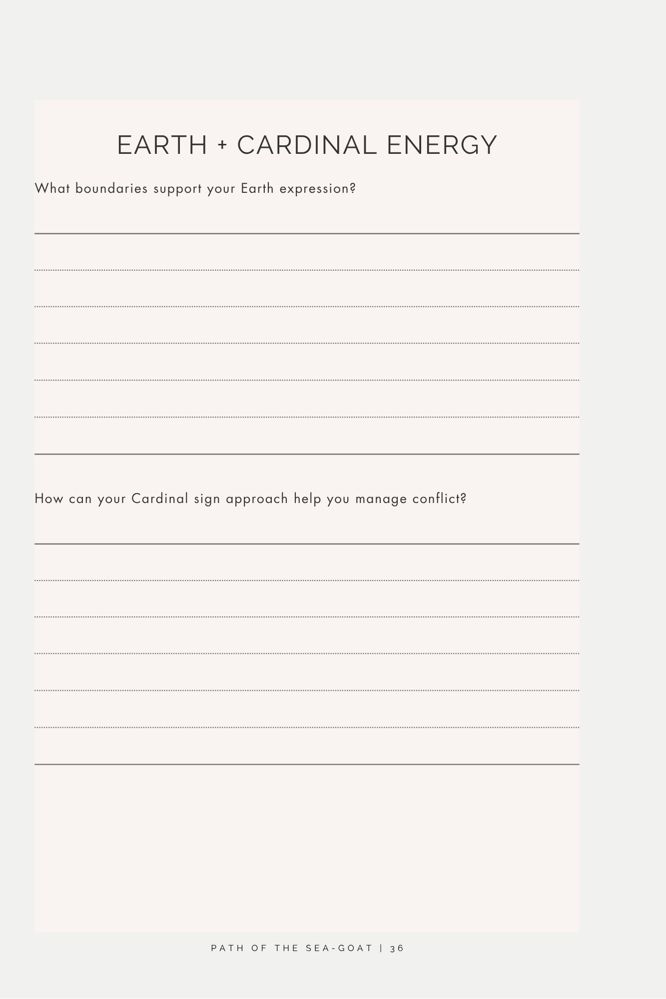 Path of the Sea-Goat: A Capricorn Reflection Journal