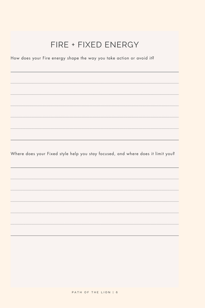Path of the Lion: A Leo Reflection Journal