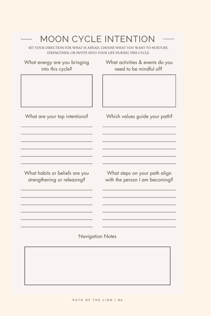 Path of the Lion: A Leo Reflection Journal