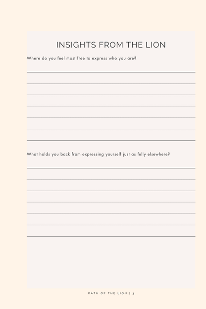 Path of the Lion: A Leo Reflection Journal