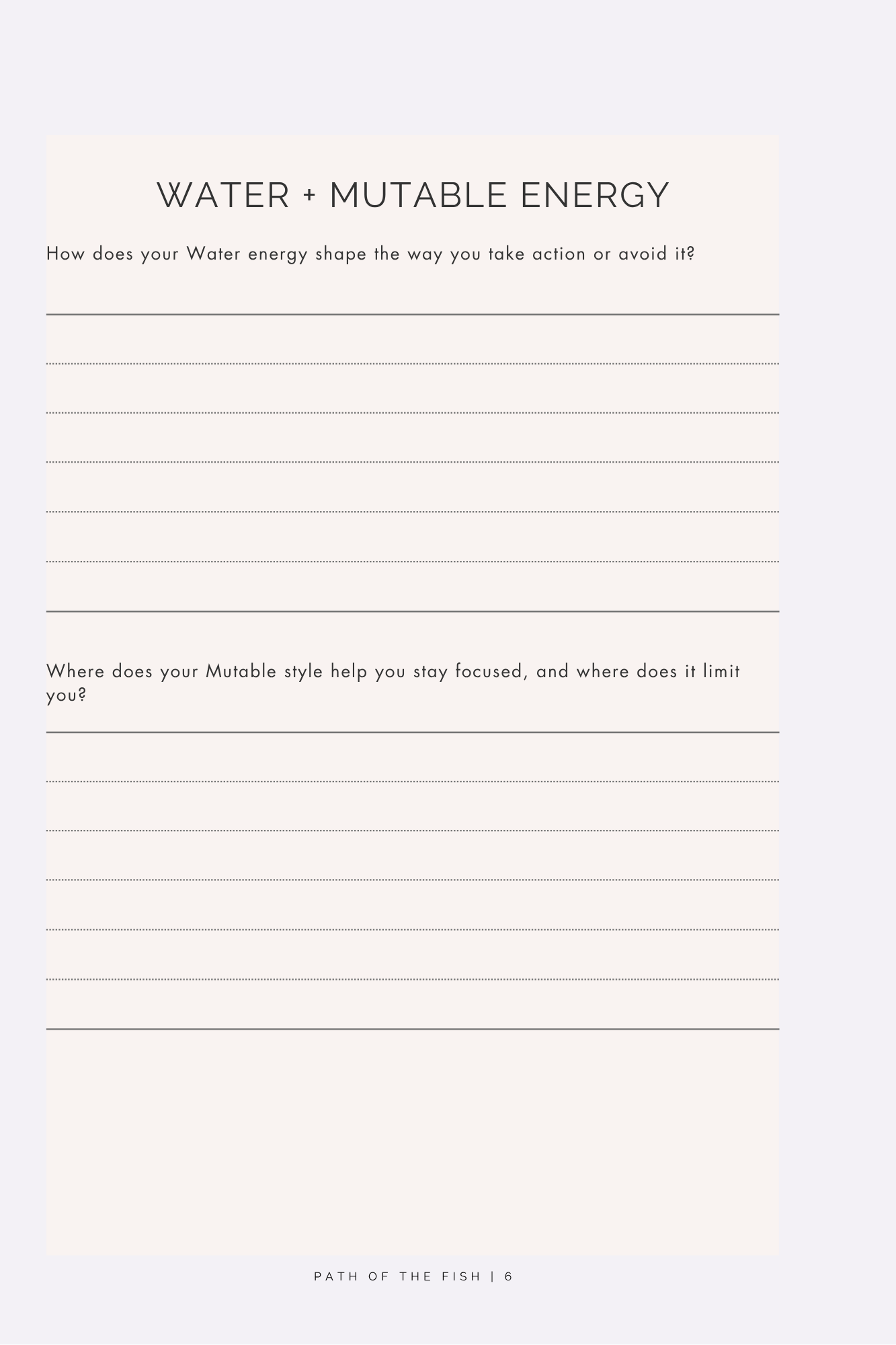 Path of the Fish: A Pisces Reflection Journal