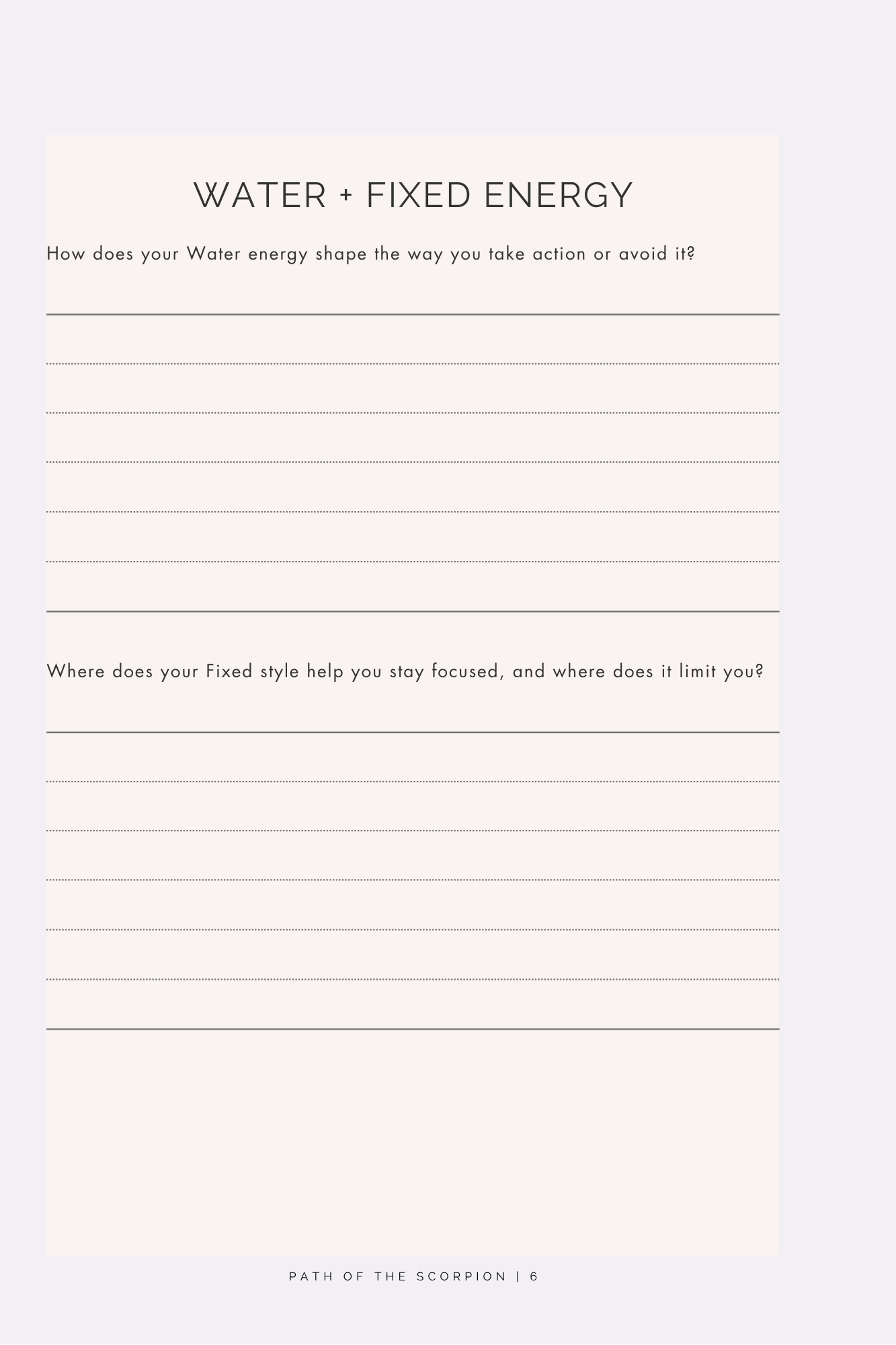 Path of the Scorpion: A Scorpio Reflection Journal