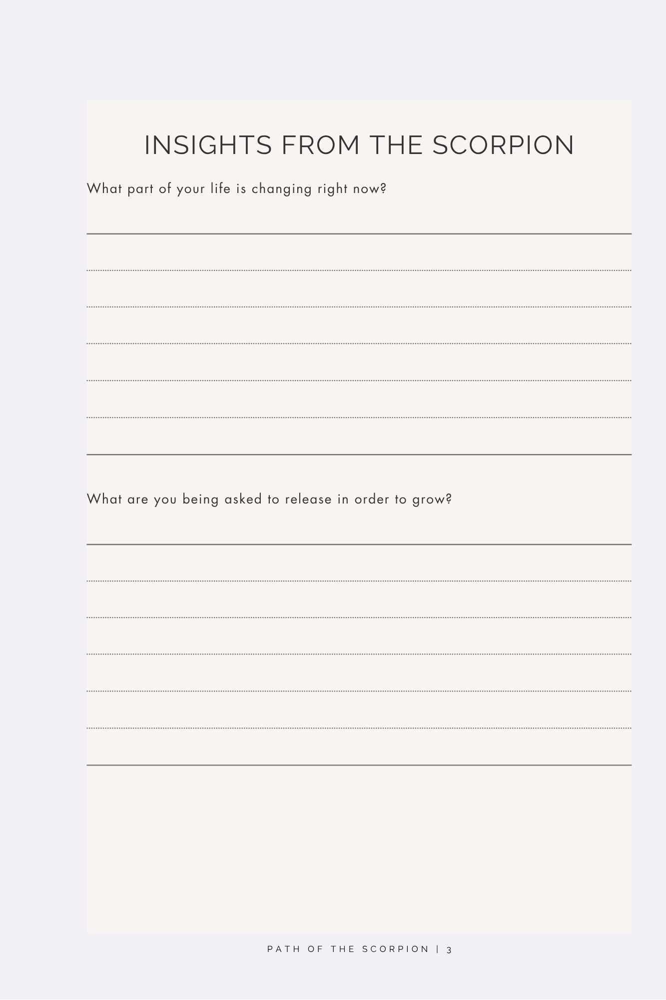 Path of the Scorpion: A Scorpio Reflection Journal