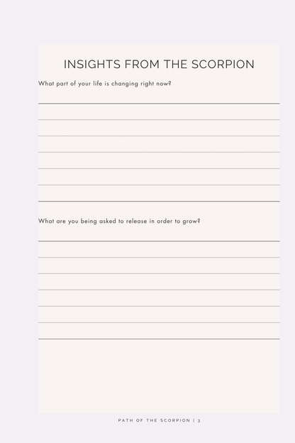Path of the Scorpion: A Scorpio Reflection Journal