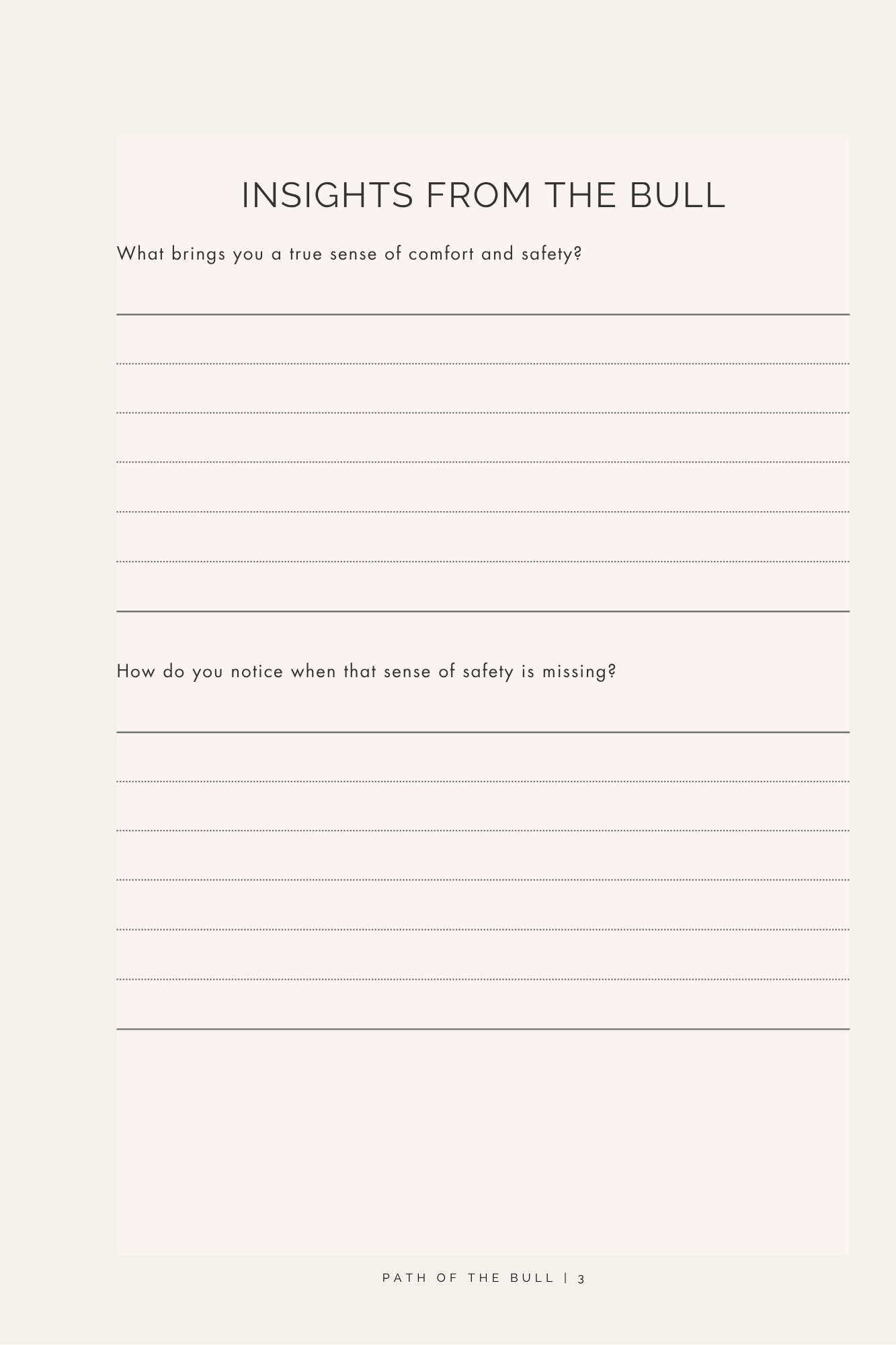 Path of the Bull: A Taurus Reflection Journal