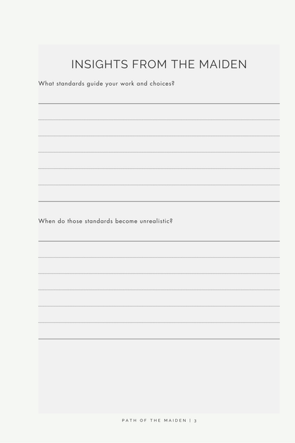 Path of the Maiden: A Virgo Reflection Journal